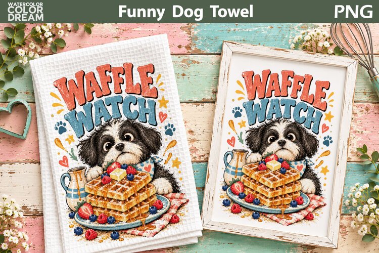 Funny Dogs Quote | Kitchen Towel Sublimation example image 1