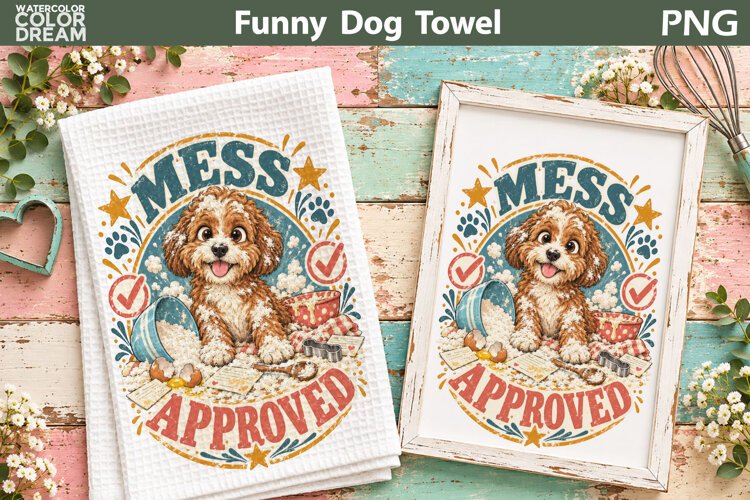Funny Dog Quote | Kitchen Towel Sublimation example image 1