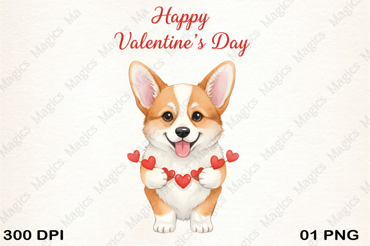 Funny Dog Valentine Clipart PNG