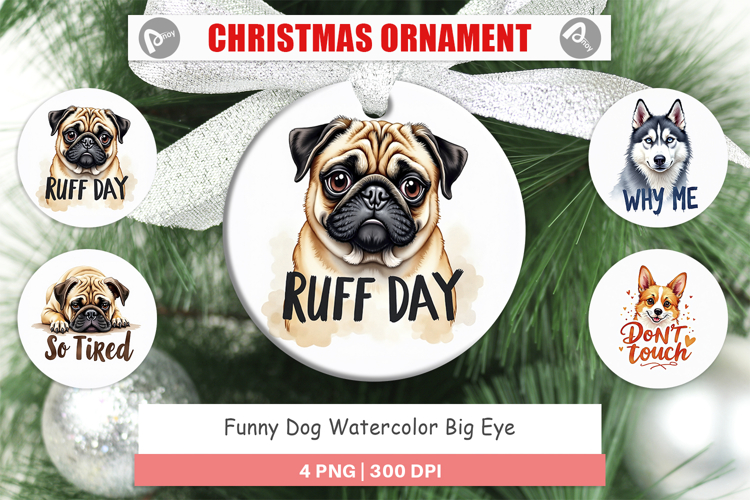 Funny Dog Big Eye Ornament
