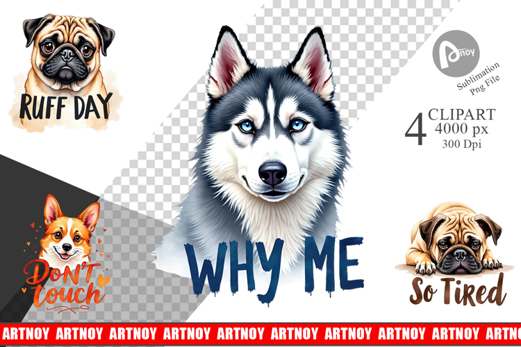 Funny Dog Big Eye Clipart