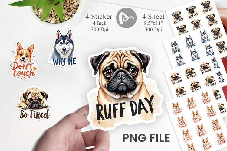 Funny Dog Big Eye Sticker