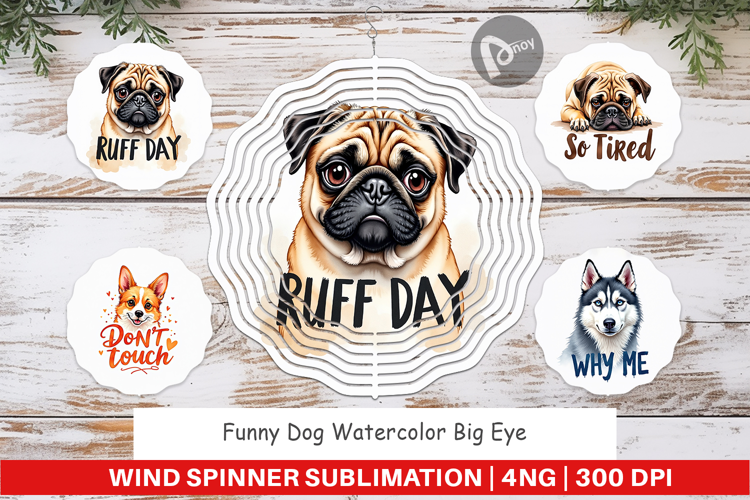 Funny Dog Big Eye Wind Spinner