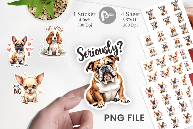Funny Dog Big Eye Sticker