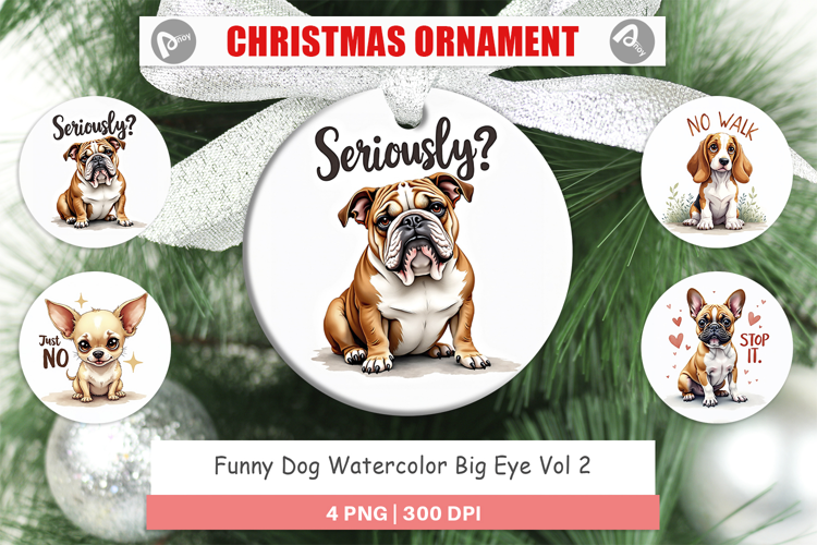 Funny Dog Big Eye Ornament