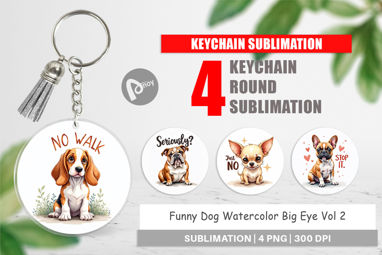Funny Dog Big Eye Keychain