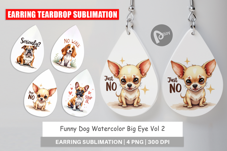 Funny Dog Big Eye Earring