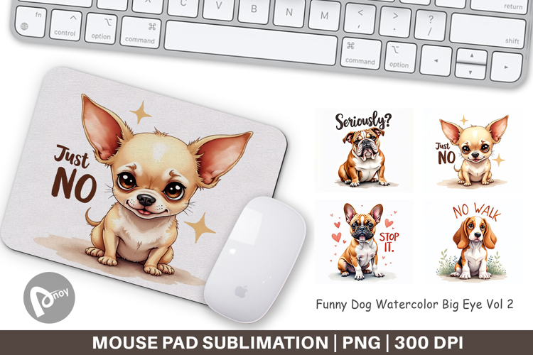 Funny Dog Big Eye Mouse Pad