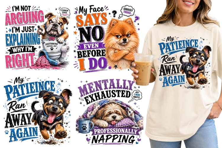 Funny Dog with Sarcastic Quotes, Funny Pet Animal Meme, Puns