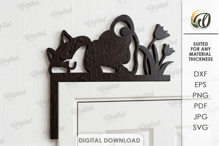 Funny Door Corner Laser Cut. Door Trim Corner. Dog SVG