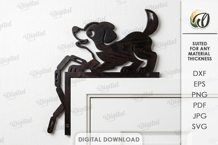Funny Door Corner Laser Cut. Door Trim Corner. Dog SVG
