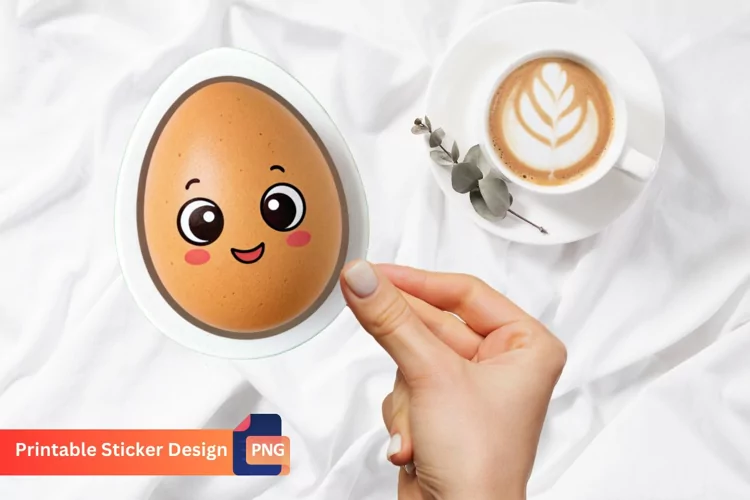 Funny Egg Sticker, Egg Cartoon Sticker, Funny Sticker