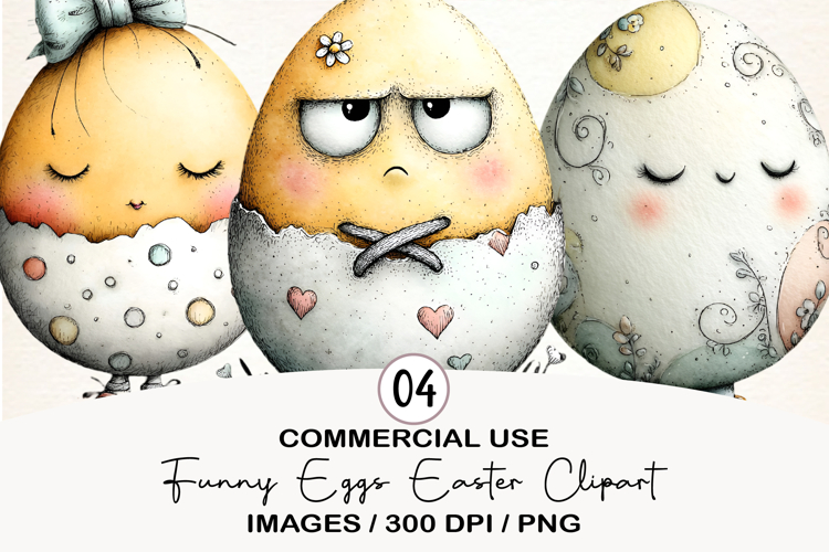 Funny Eggs Easter Clipart