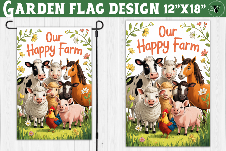 Funny Farm Garden flag | Funny animals Yard Flag