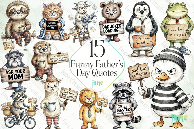 Funny Fathers Day Quotes Clipart