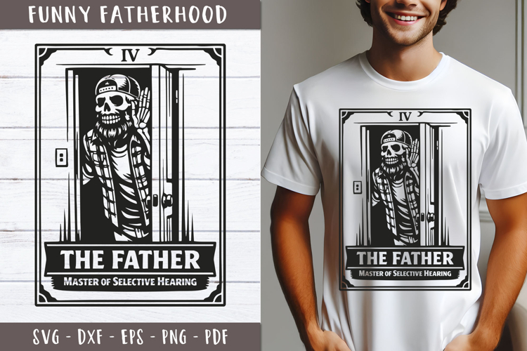 Funny Father Tarot SVG Dad Fatherhood design