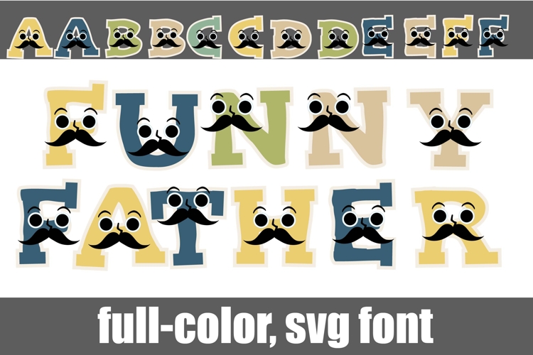 Funny Father Too Color Font