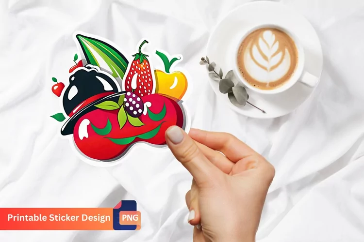 Funny Food Sticker, Kawaii Sticker, Cartoon Food Sticker