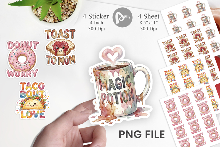 Foodie Mom Puns Sticker