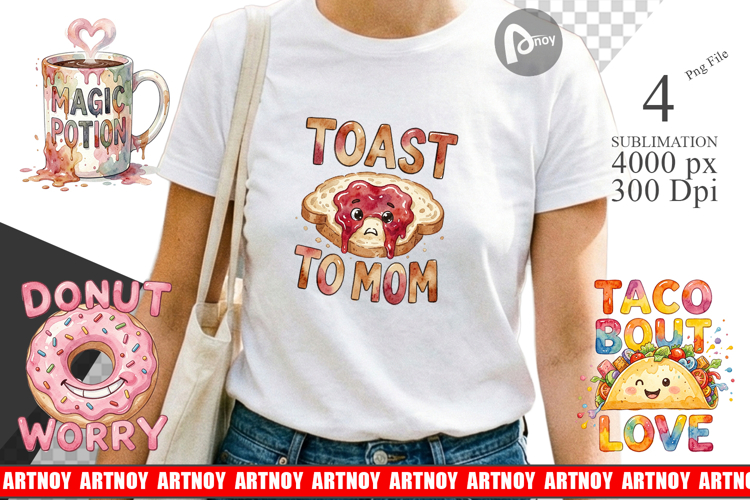 Foodie Mom Puns Sublimation