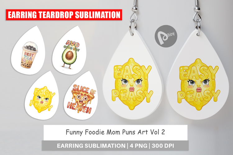 Foodie Mom Puns Earring