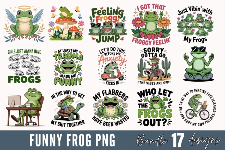 Funny Frog Sublimation , Funny Frog Sublimation Bundle