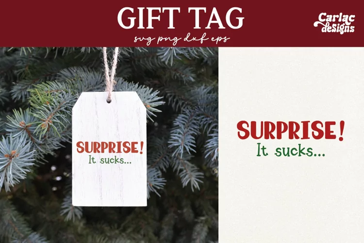 Funny Gift Tag SVG, Funny Gift Bag SVG
