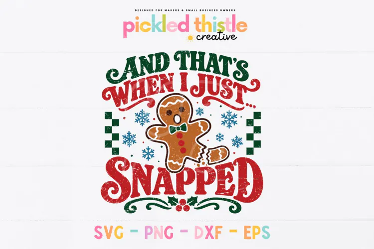 Funny Christmas Gingerbread Man SVG
