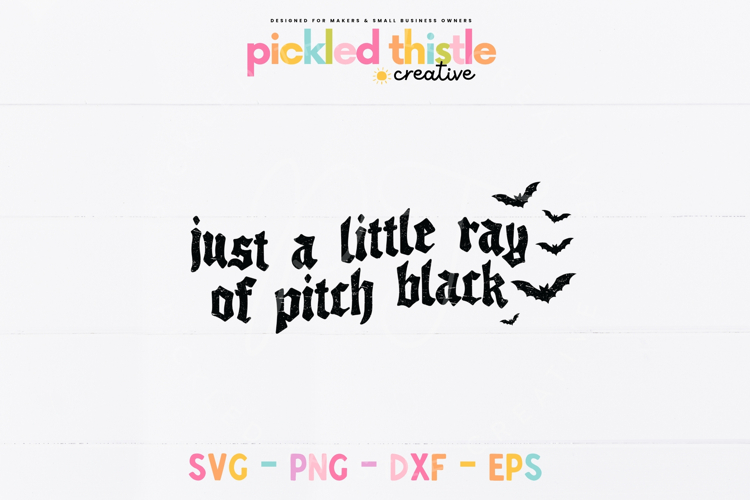Just A Little Ray Of Pitch Black SVG PNG