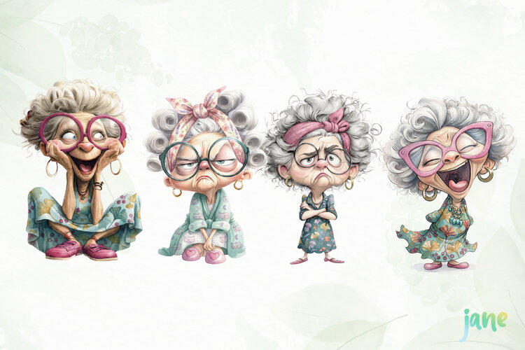 Funny Grandma Clipart example image 1