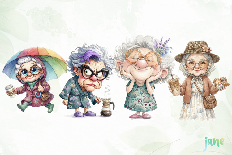 Funny Grandma Clipart example image 1
