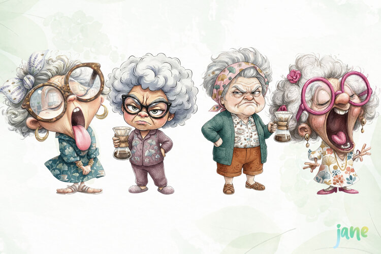 Funny Grandma Clipart example image 1