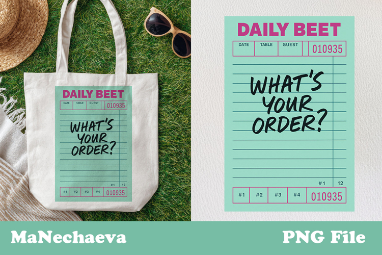 Funny Guest Check Clipart | What’s Your Order PNG example image 1