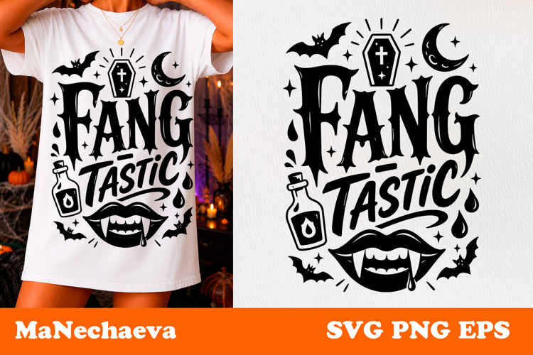 Funny Halloween Quote SVG | Fang Tastic