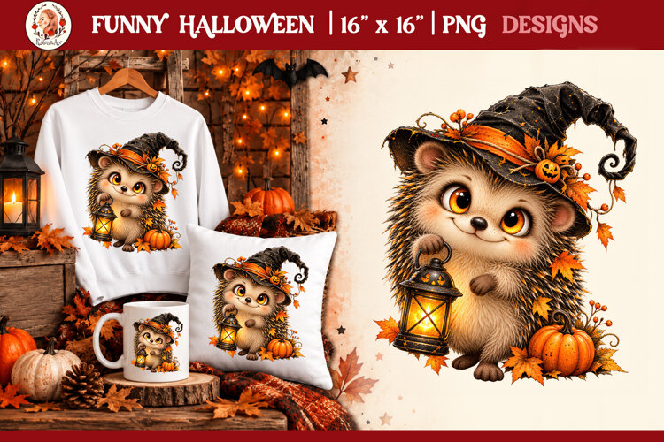 Funny Halloween quirky characters for sublimation and clipar example image 1