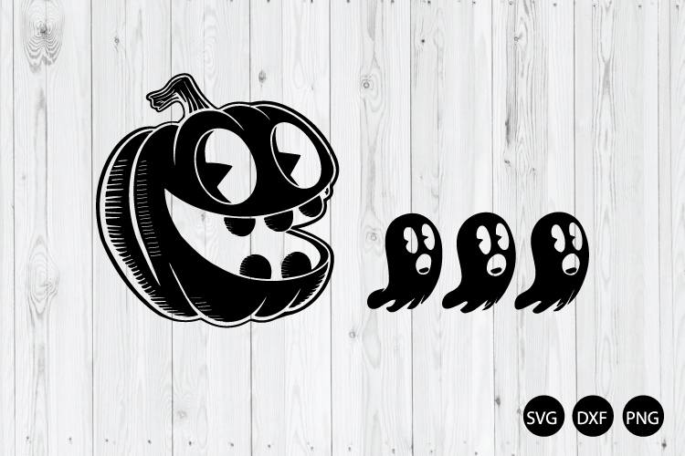 Halloween Pumpkin Eat Ghost SVG, Spooky Season SVG