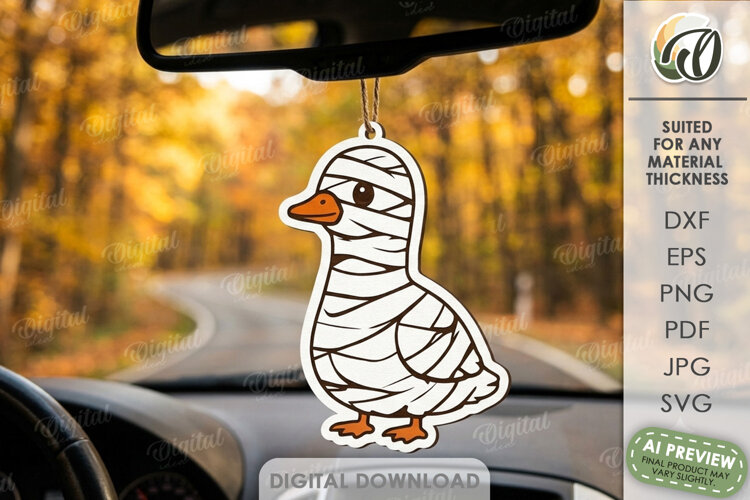 Funny Halloween Car Charm Laser Cut. Car Accessory SVG example image 1