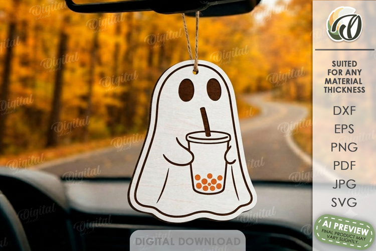 Funny Halloween Car Charm Laser Cut. Car Accessory SVG