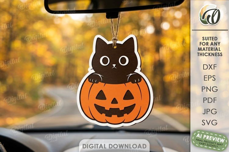 Funny Halloween Car Charm Laser Cut. Car Accessory SVG