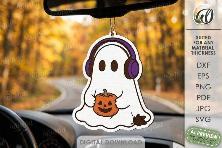 Funny Halloween Car Charm Laser Cut. Car Accessory SVG