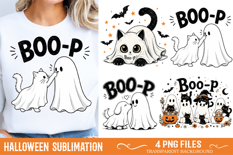 Funny Halloween PNG, Spooky Season PNG, Halloween BOO-P PNG
