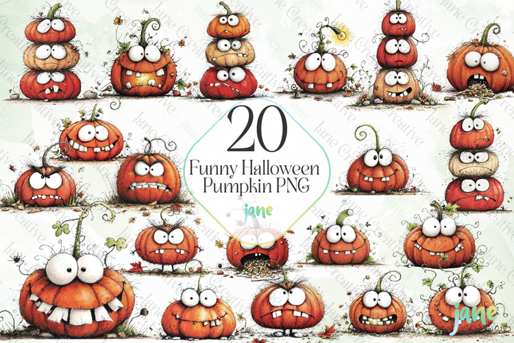 Funny Halloween Pumpkin PNG