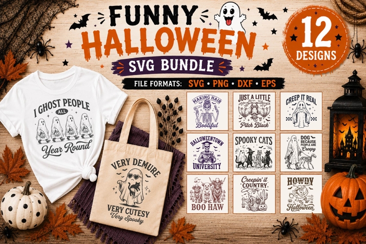 Funny Halloween SVG Designs| 12 Spooky Ghost SVG Designs