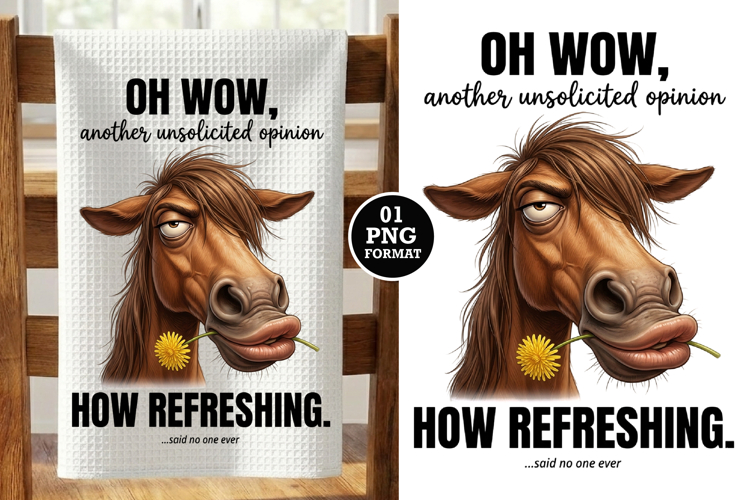 Funny Houre Kitchen Towel Design Png Sublimation