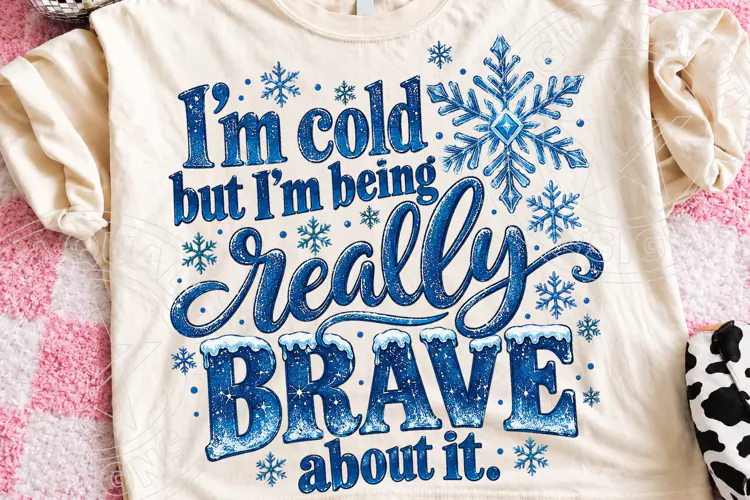 I'm Cold But I'm Being Really Brave About It PNG Funny Winte