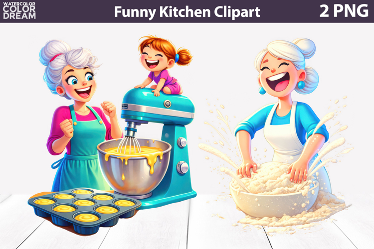 Funny Baking Clipart | Kitchen Sublimation