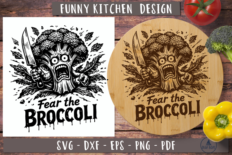 Funny Kitchen Cutting Board SVG Vegetable joke