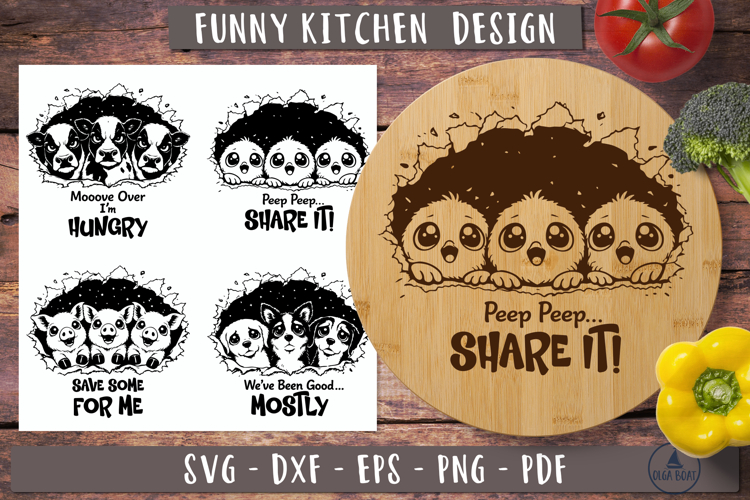 Funny Kitchen Humor SVG Cutting board design