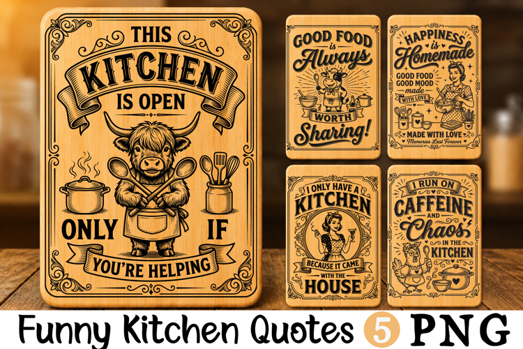 Funny Kitchen Quotes SVG Cutting Board