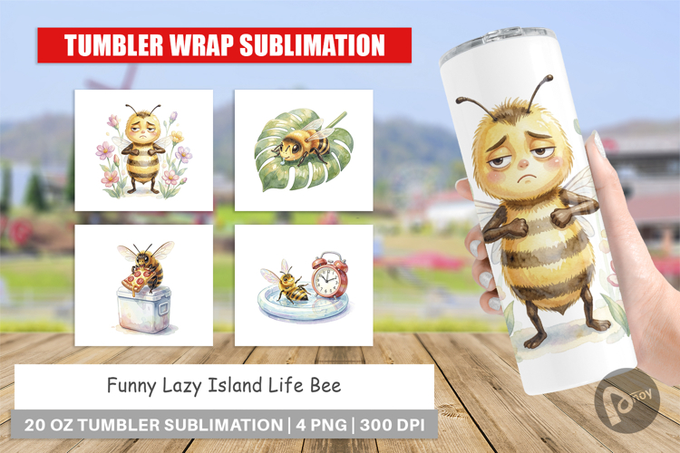 Lazy Island Life Bee Tumbler